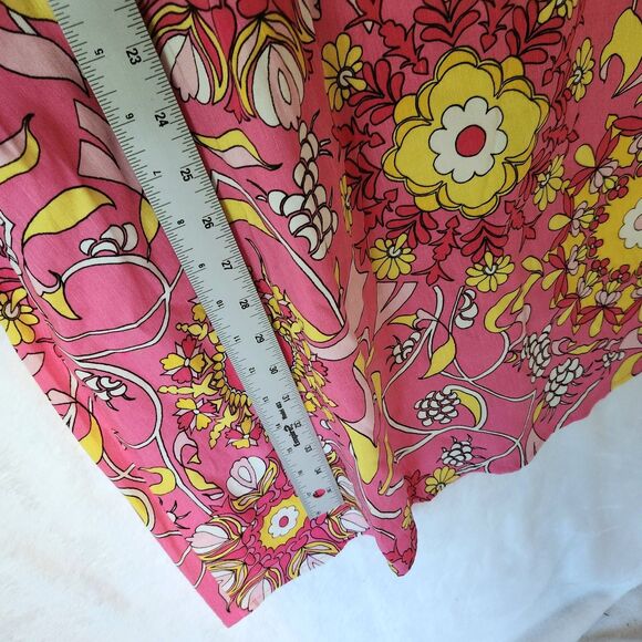 NWT Rixo Target Women's 16-18 Pink Floral Linen Blend Mod A-line Mini Dress 60s - Picture 12 of 12